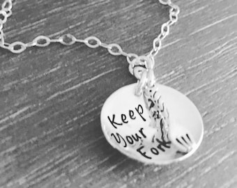 Keep Your Fork Best Is Yet To Come Sterling Silver Necklace