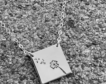 Dreams Not Weeds Dandelion Nickel Silver Necklace