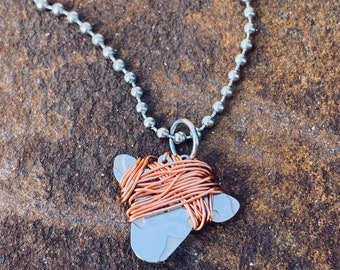 Copper and Stainless Steel Highland Cow Necklace