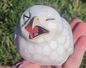 Hand-Painted Screaming Baby Bird