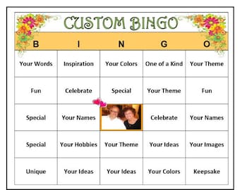 completely custom bingo your words your theme personalize your party very fun cards sent by email for you to print - fortnite bingo card generator