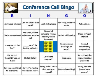 Jogo de bingo por teleconferência - Jogo hilário para seu evento empresarial ou reunião virtual, inclui 60 cartelas, baixe, imprima e jogue!