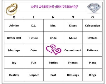 engagement party bingo game 30 cards wedding themed bingo etsy wedding bingo words