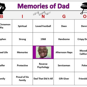 Bingo personalizado Celebración de la Vida: usa tus palabras e imágenes. ¡Bingo conmemorativo! ¡30 cartones! ¡Imprime y juega! Archivo digital.