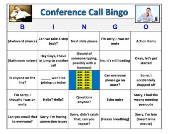 Jogo de bingo por teleconferência - Jogo hilário para seu evento empresarial ou reunião virtual, inclui 30 cartelas, baixe, imprima e jogue!