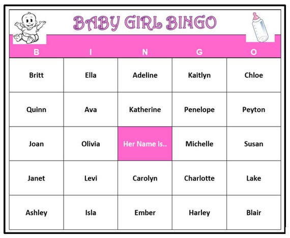 Gender Reveal Party Game Gender Reveal Baby Shower Bingo Baby Reveal Show.....