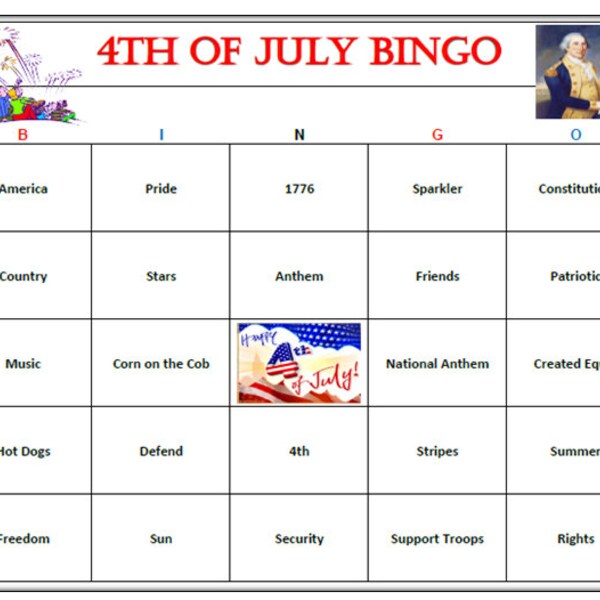 4th of July Bingo - Etsy