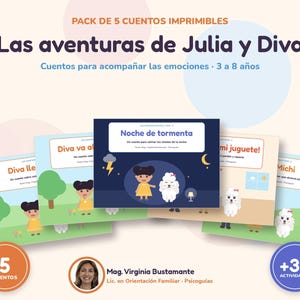 Pack 5 Cuentos Infantiles Imprimibles | Educación Emocional | Miedo, Enojo y Celos | Actividades para Niños 3 a 8 años | PDF Español