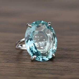 Blue Topaz Ring · Gold Ring · 14k Gold Filled Ring · Cocktail Ring · Gemstone Ring · Birthstone Rings · Bridesmaid Rings · Wedding Ring image 5