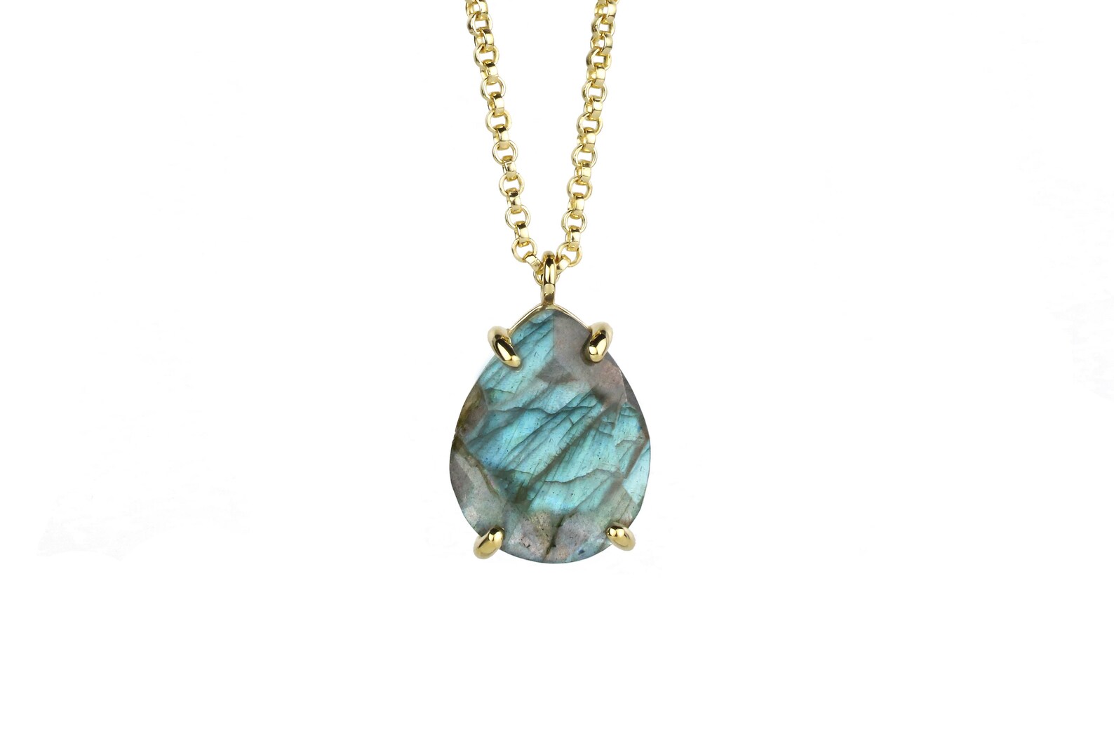 •METAMORPH• labradorite + gold necklace (18