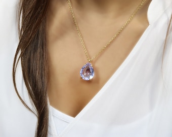 Blue Tanzanite Necklace · Tanzanite Pendant Necklace · Tanzanite Gemstone Necklace · Tanzanite Crystal Necklace