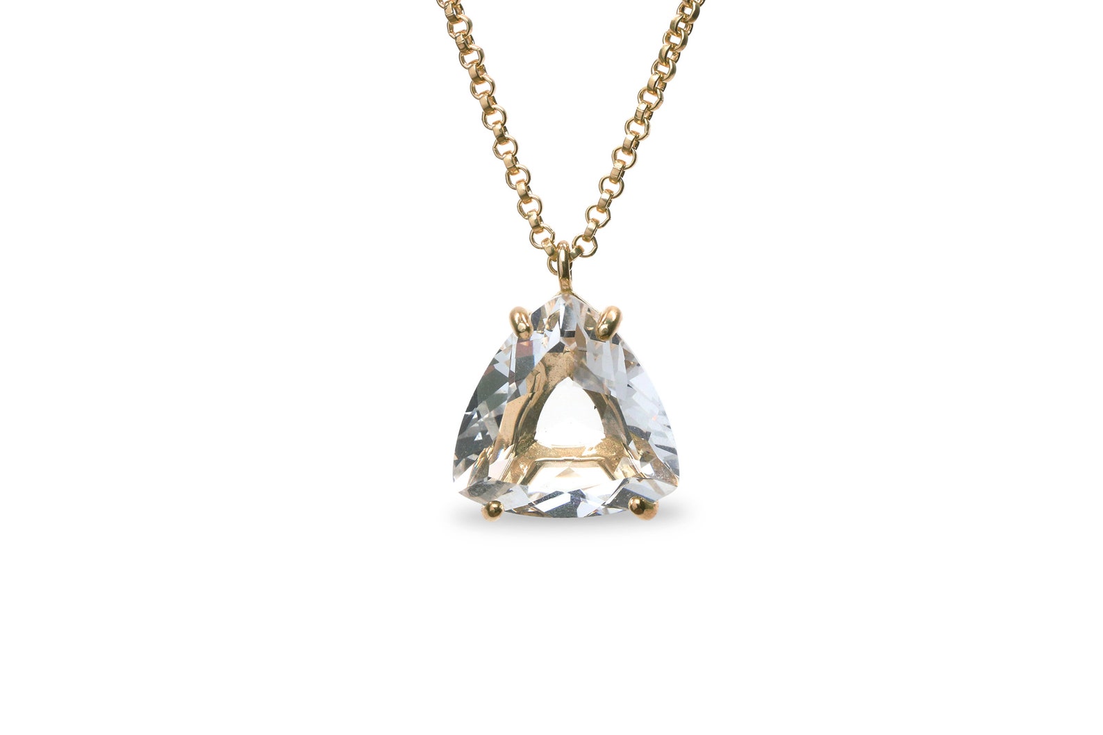 Triangle quartz necklace Clearance