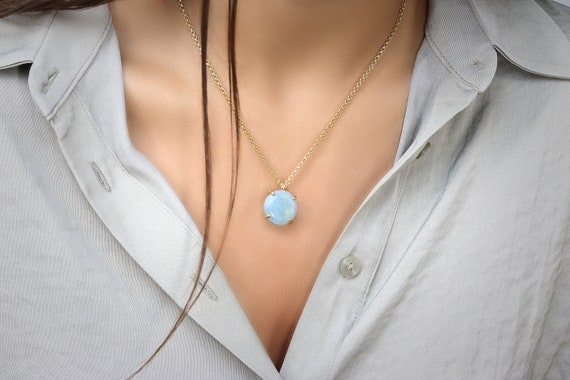 Gem Aquamarine Necklace