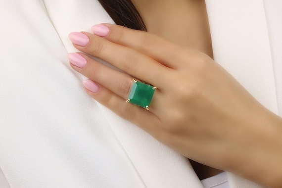 Ashleigh Green Onyx Ring | May Birthstone | Onyx Rings | Gift Ideas – SOMYA  LONDON JEWELLERY