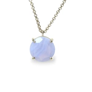 Colar de ágata de prata 925 · Pingente de formato personalizado · Colar feito à mão · Pingente gravado · Colar de pedras preciosas · Pingente de garra com corte redondo