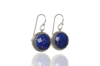 Orecchini In Argento Sterling 925 Con Pietra Portafortuna Ovale E Filigrana Ossidata – 10 Mm – Regalo Donna Per Anniversario E Compleanno