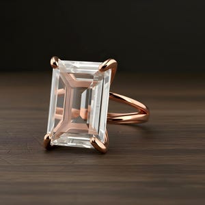 長方形のクォーツリング · クリアクリスタルリング · 長方形のストーンリング · ステートメントジュエリー