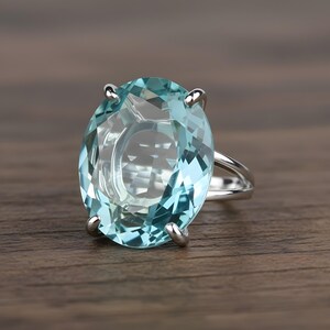 Blue Topaz Ring · Gold Ring · 14k Gold Filled Ring · Cocktail Ring · Gemstone Ring · Birthstone Rings · Bridesmaid Rings · Wedding Ring image 4