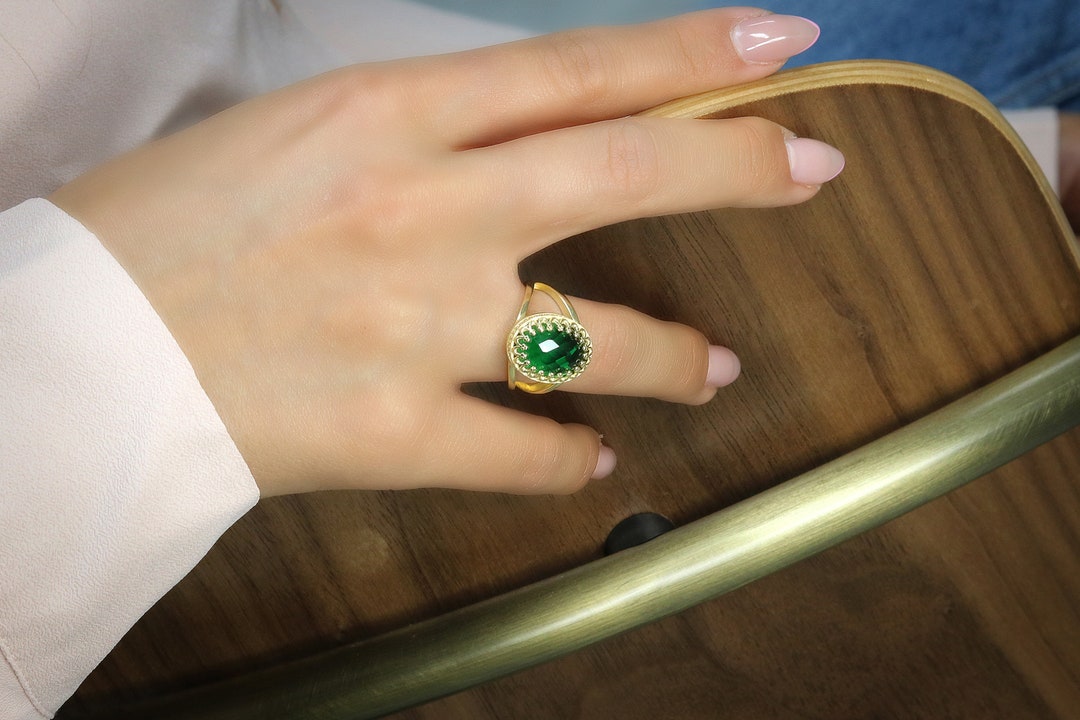 14K イエロー ゴールド フィルド リング · エメラルド 5 月 14K イエロー ゴールド フィルド リング · エメラルド 5 月