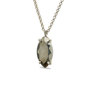 Pyrit Halskette · Edelstein Halskette · Halbedelstein Halskette · Roher Pyrit Anhänger · Handgemachte Halskette für Frauen