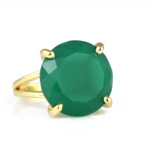 14k Gold Filled Ring Green Onyx Ring Gemstone Ring - Etsy