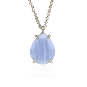 Pingente de pedra preciosa de pêra · Colar de ágata simples · Pingente de lágrima · Pingente de ágata · Presente para a mãe