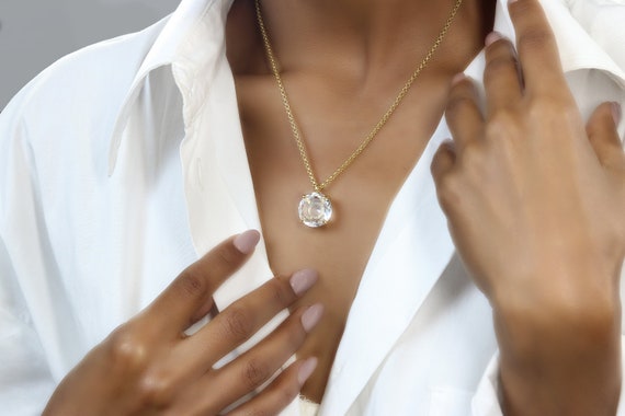 Etsy 2024 quartz necklace