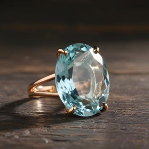 Blue Topaz Ring · Gold Ring · 14k Gold Filled Ring · Cocktail Ring · Gemstone Ring · Birthstone Rings · Bridesmaid Rings · Wedding Ring image 7