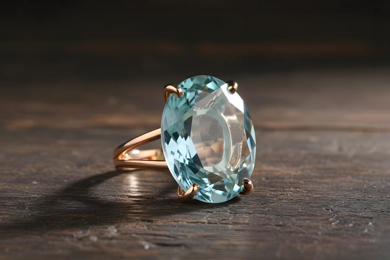 Blue Topaz Ring · Gold Ring · 14k Gold Filled Ring · Cocktail Ring · Gemstone Ring · Birthstone Rings · Bridesmaid Rings · Wedding Ring image 7