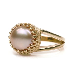 Rose Gold Ring · Pink Ring · Pink Pearl Ring · Freshwater Pearl Ring · Bridal Ring · Bridesmaid Rings · Rose Pearl Ring