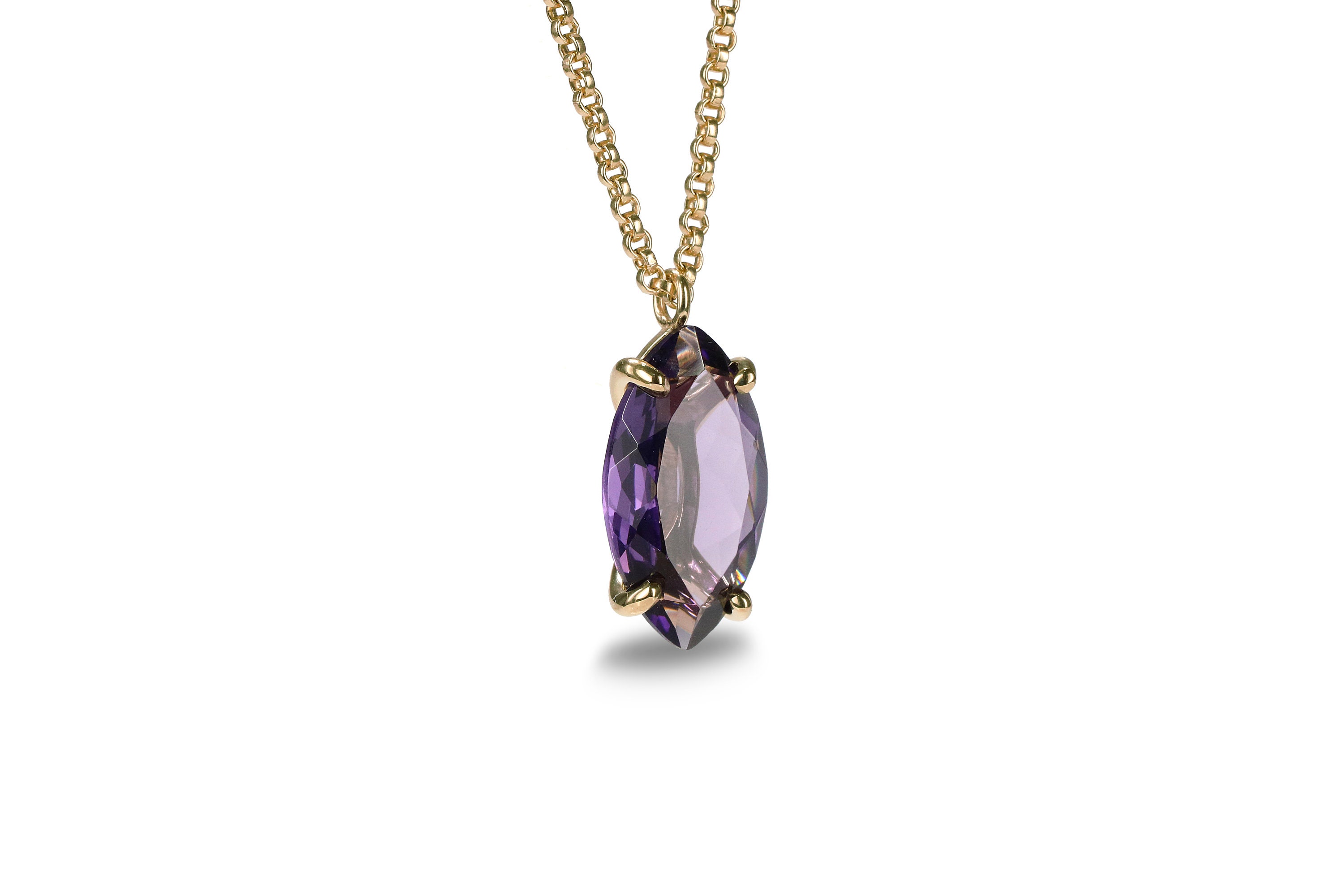Gold Amethyst Necklace February 