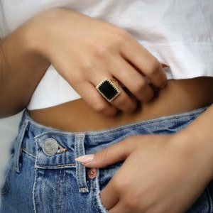 Black OnyxRing · Rectangular Rings · Gold Rings · Wow Rings · Black Diamond Rings · Black Ring · Gemstone Rings