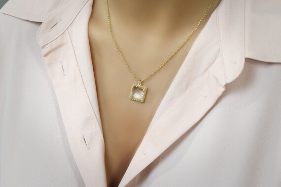 Cut Quartz Crystal Pendant Cut Quartz Crystal Pendant