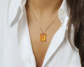 Citrine Pendant For Motivation · Creativity Necklace · Self-Expression Jewelry · Protective Necklace · Handmade Necklace
