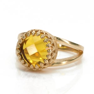 Citrine Ring · Rose Gold Ring · Gemstone Ring · November Birthstone · Rose Gold Citrine Jewelry · Vintage Ring
