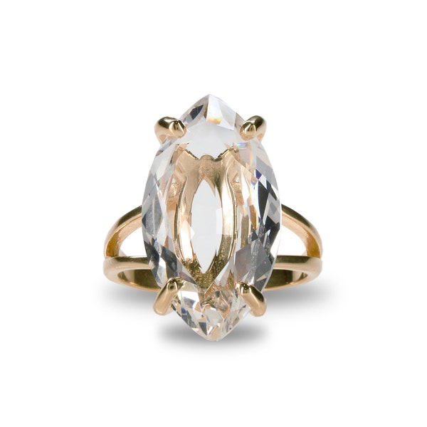 Crystal Wedding Ring Etsy