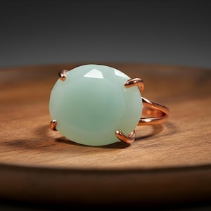 Aquamarine Ring · Birthstone Ring · March Birthday Ring · Aquamarine Solitaire Ring · 14k Rose Gold Aquamarine Ring