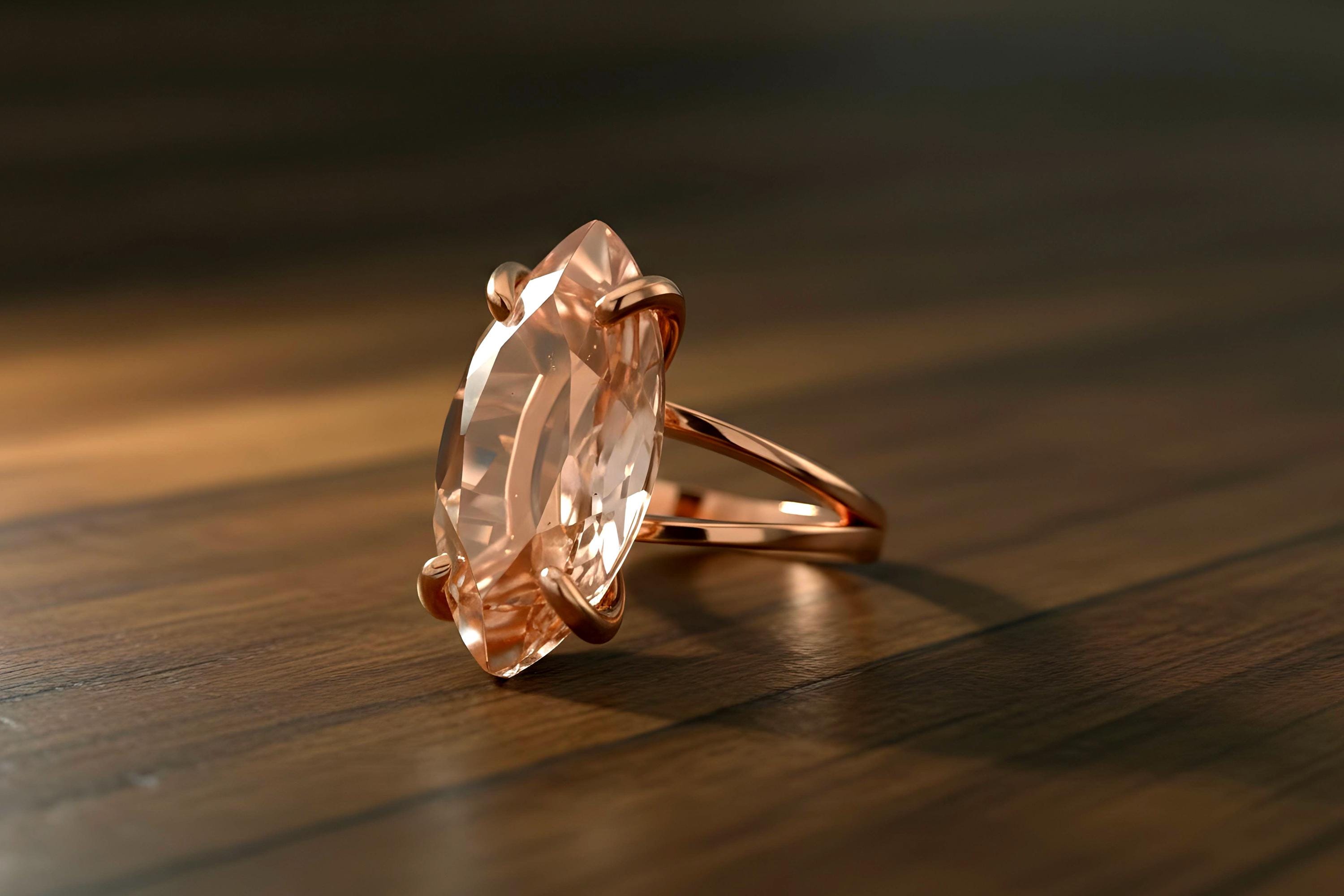 Morganite Gold Filled Ring · Morganite Rings for Women · Simulated ...