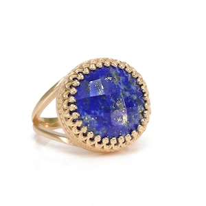 Lapis Ring · Rose Gold Ring · 14k Rose Gold Filled · Lapis Lazuli · Gemstone Ring · Gemstone Birthstone · September Ring For Mom