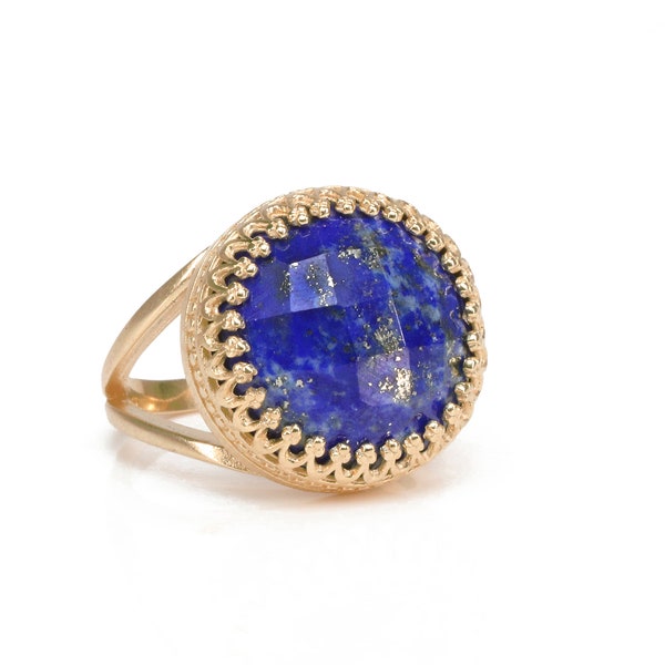 Lapis Ring · Rose Gold Ring · 14k Rose Gold Filled · Lapis Lazuli · Gemstone Ring · Gemstone Birthstone · September Ring For Mom