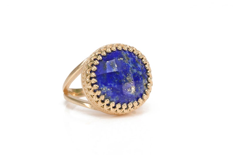 Lapis Ring · Rose Gold Ring · 14k Rose Gold Filled · Lapis Lazuli · Gemstone Ring · Gemstone Birthstone · September Ring For Mom 