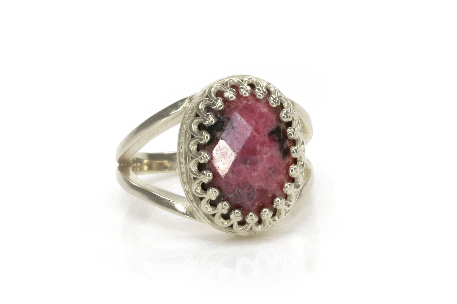 Pink Gold Rhodonite Ring · Rose Gold Gemstone Ring · Feminine Ring for ...