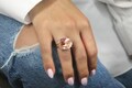 Wide Oval Morganite Ring · Big Statement Ring · Boho Ring For Women · Morganite Gemstone Ring For Women