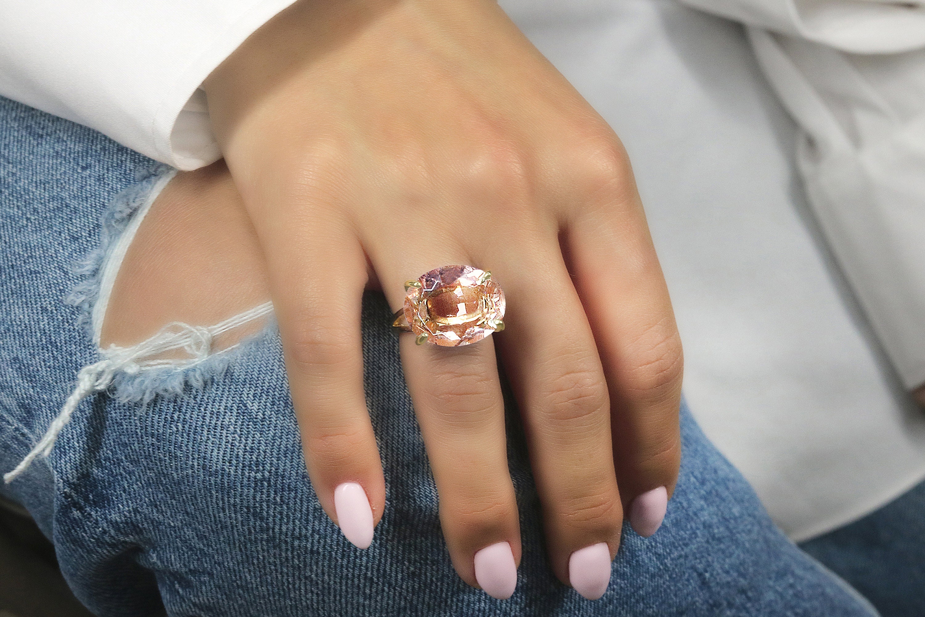 Overstock morganite rings deals