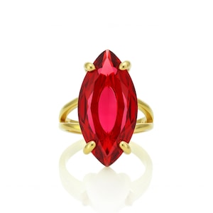 Marquise Cut Tourmaline Ring · October Birthstone Ring · Pink Stone Ring · Double Band Ring · 4 Prongs Ring · Engraving Option Available