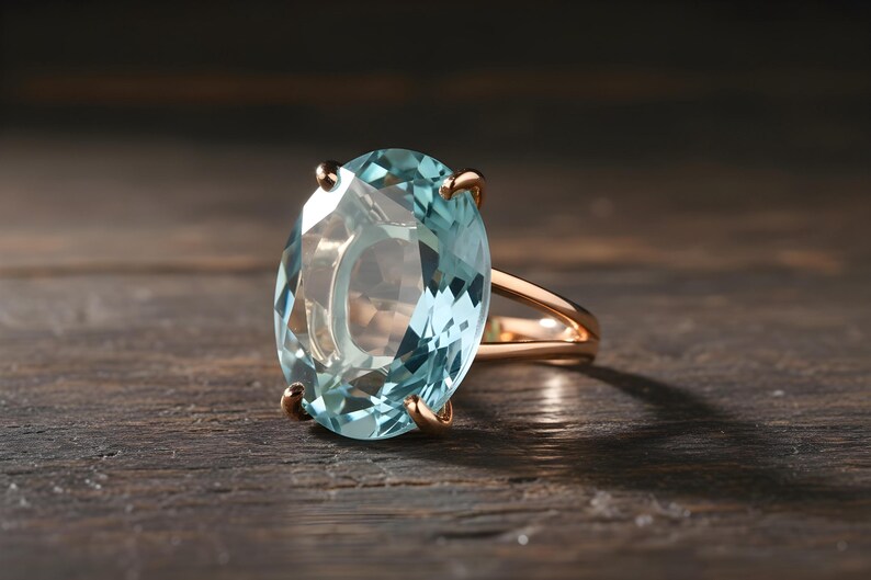 Blue Topaz Ring · Gold Ring · 14k Gold Filled Ring · Cocktail Ring · Gemstone Ring · Birthstone Rings · Bridesmaid Rings · Wedding Ring image 6