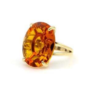 November Birthstone Ring · Healing Ring · Citrine Ring · Oval Ring · 14k Gold Filled Ring · Large Rings For Women · Wedding Ring