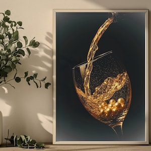 Elegant Wine Splash Canvas Art, Home Decor, Gift for Wine Enthusiasts, Modern Wall Art, Kitchen Decor, Sophisticated Artwork