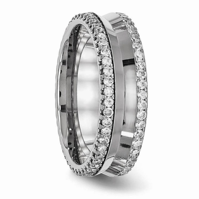 Titanium Ring Women Titanium Wedding Band Eternity Titanium | Etsy