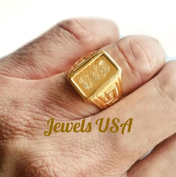 1 Gram Gold Plated Fabulous Design Ring for Men – Aarna Finery
